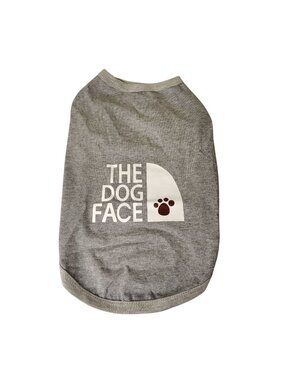 The Dog Face Medium Gray Pet T-Shirt